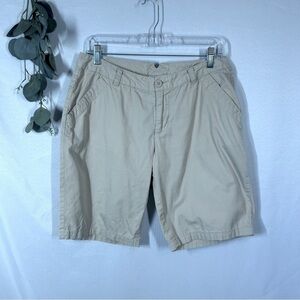 Columbia | 100% Cotton Khaki Bermuda Shorts Hiking Light Tan Women’s Size 10